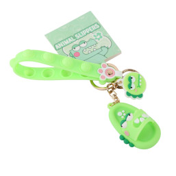 Keychain - Animal Slippers - Green